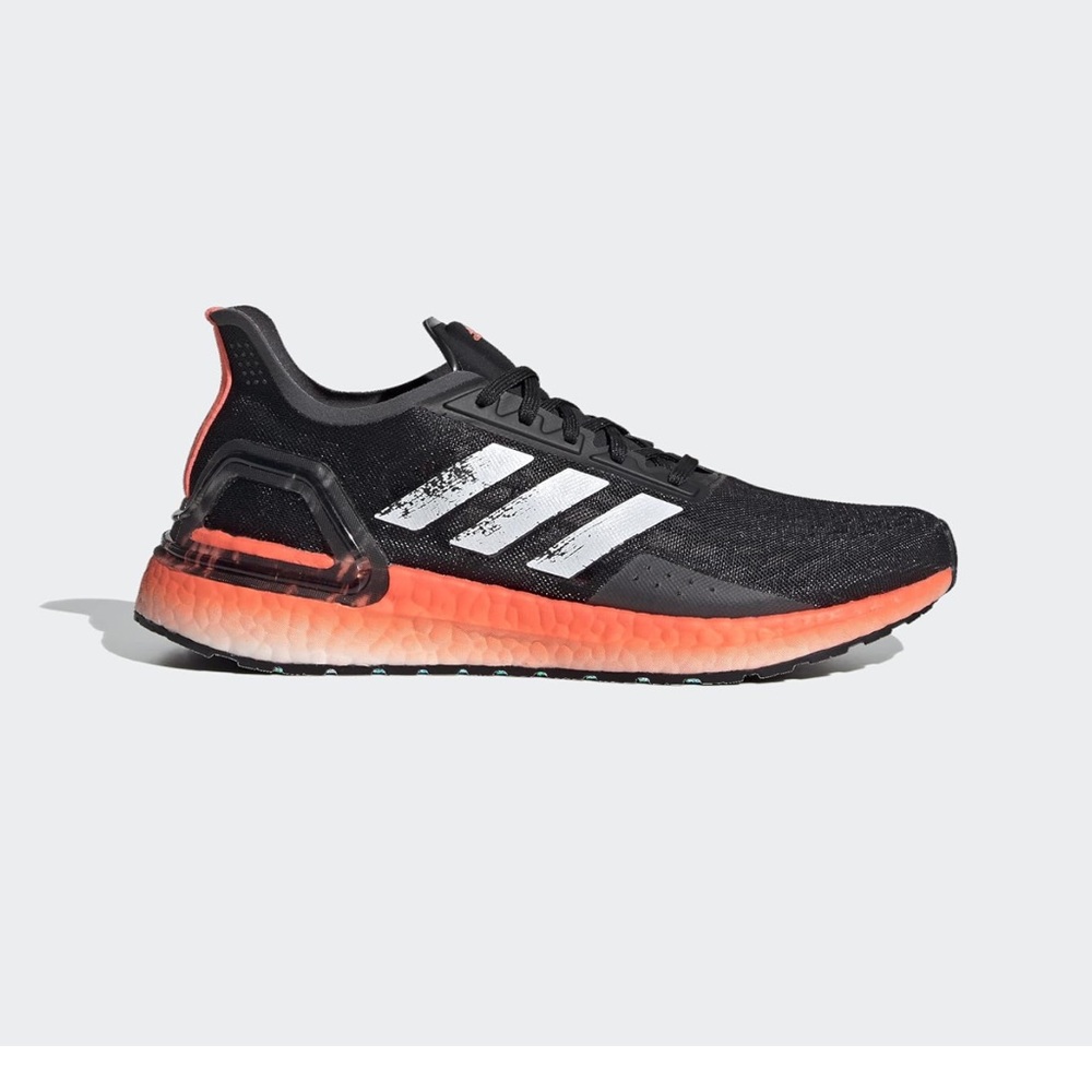 adidas Women's Ultraboost 1.0 DNA Sneaker black/white/coral size 6
